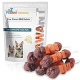 Pawant Dog Treat Snacks Chewing Multi-Flavor Kabobs, Made with Chicken, Chicken Liver,Beef, Sweet Potato and Pumpkin, Rawhide Sticks for Small Medium and Large Breed 454g
