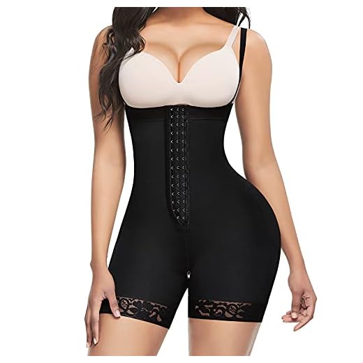 Lover-Beauty Shapewear for Women Tummy Control Body Shaper Butt Lifter Thigh Slimmer Faja Plus Size with Zipper Crotch