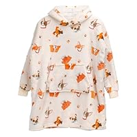Daisy Dreamer Kids Boys Girls Hoodie Blanket Oversized Ultra Plush Sherpa Giant Big Hooded Sweatshirt (Dogs, One Size)