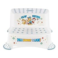 keeeper Paw Patrol Zweistufiger Tritthocker, Ab ca. 3 bis ca. 14 Jahre, Anti-Rutsch-Funktion, Igor, Weiß