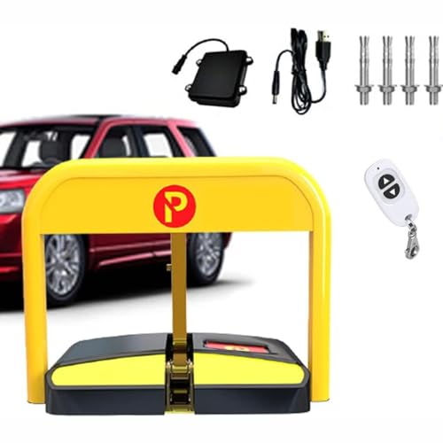 YNBSHGAA Automatic Security Bollard with Alarm, Smart Barrier for Driveways and Carports, 30m Intelligent Parking Lock