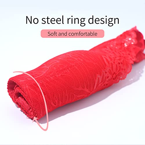 Polreta Women's Post Surgery Mastectomy Bra With Pockets For Breast Prosthesis Wireless Everyday Bra Red #TOP7