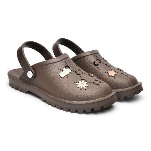 Image of YOHO Women's Clogs Mimo with Charms | Lightweight, Soft on Skin, Comfortable & Waterproof Monsoon Sandals | Everyday Use Footwear for ladies & Girls