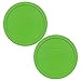 Pyrex 7402-PC Green Round 6/7 Cup Storage Lid for Glass Bowls - 2 Pack