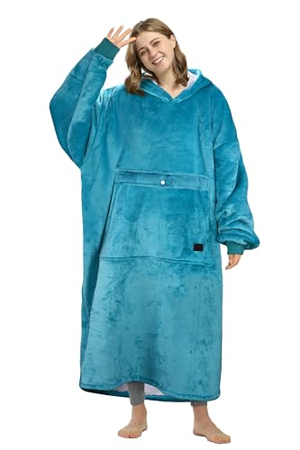 Image of Catalonia Oversized Hoodie Blanket Sweatshirt, Comfortable Sherpa Giant Pullover with Large Front Pocket for Adults Men Women Teenagers Wife Girlfriend