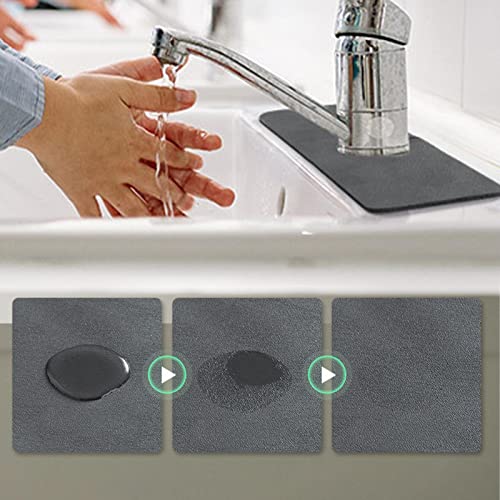 XGZ Absorberende spoelmat, waterdrogende pads achter kraan-spoelmat, spoelbak-spatbescherming, keuken-afwasmatten, super absorberende serviesonderlegger voor keukens, badkamers, boerderijen - Image 6