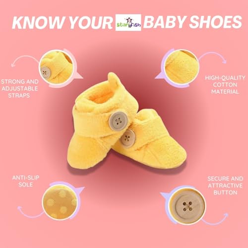 Image of Star Fish Baby Boys & Girls 3 to 6 Months Skin Friendly Comfortable & Breathable Shose