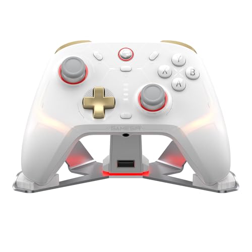 Image of GameSir Cyclone 2 Wireless Controller for PC /Switch /Android /iOS, 1000Hz Polling Rate, TMR Joysticks, Hall /Micro 2-in-1 Triggers，PC Gaming Controller with Charging Dock (White)