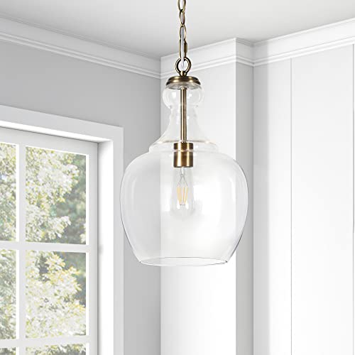 Image of Henn&Hart 11 inch Pendant Light Fixture with 6' Adjustable Cord, Gold