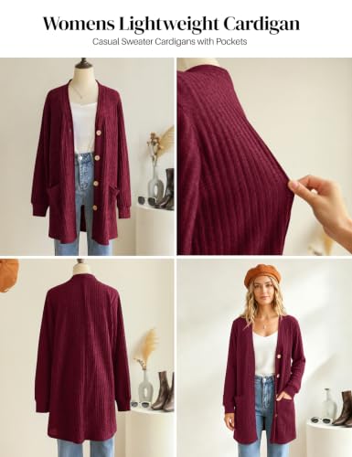 Image of MONNURO Plus Size Cardigan for Women Lightweight Open Front with Pockets