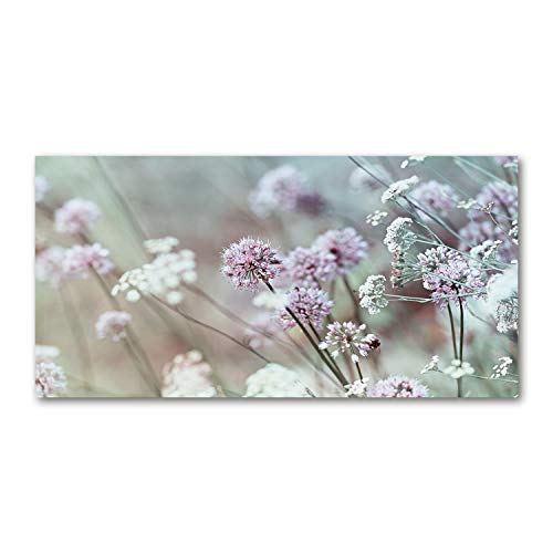 Dosseret en verre de cuisine fleurs sauvages 100x50cm pour illuminer votre plan de travail