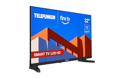 Telefunken 32FTV825, 32 Pulgadas HD, Smart TV Fire OS, HDR10, Alexa Integrado, Control por Voz, Dolby Audio, Apple AirPlay, Bluetooth