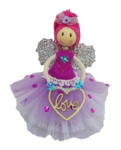 MUÑECA HADA ARTESANAL HECHA A MANO, HADAS.BODAS. COMUNIONES. DETALLES. RAG DOLL. ANIVERSARIOS. REGALOS. (HADA DEL AMOR)