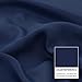 BGment Rod Pocket Valances for Kitchen- Thermal Insulated Room Darkening Tier Valance Curtain for Dinning Room, 42 x 18 Inch, 2 Panels, Navy Blue
