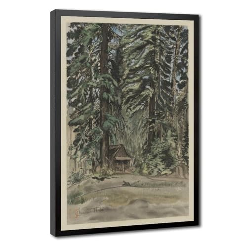 Toile Yosemite Chiura Obata cadre suspendu décoration murale