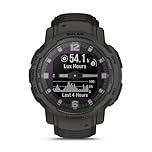 Garmin Instinct Crossover - Solar, Smartwatch ibrido, 45mm, Ricarica solare, Rugged design e Lancette Super-Luminova, Autonomia 70 giorni, +30 app multisport, GPS, Activity Tracker 24/7 (Graphite)