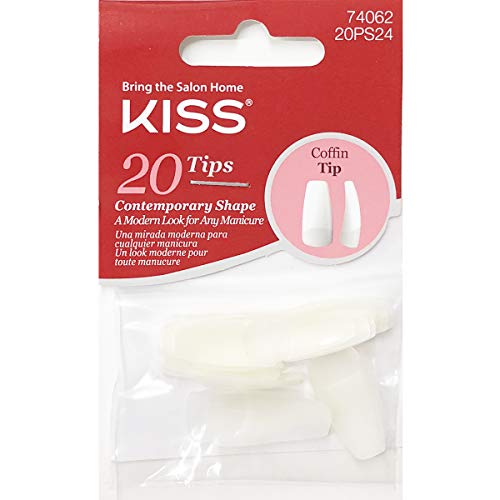 Kiss Ballerina Coffin 20 White Tips #74062 20PS24 (6 Pack)