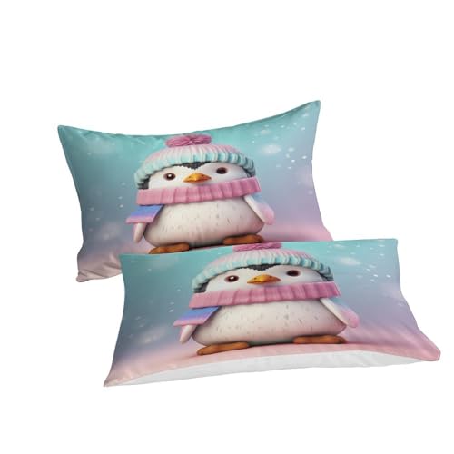 Housse de couette pingouin microfibre de qualité supérieure pour lit simple 140x200 - 3