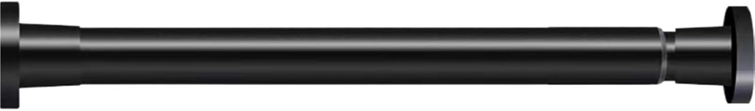 Spring Tension Rods Telescopic Door Curtain Rod 55-75CM With Built-in Spring(Black)