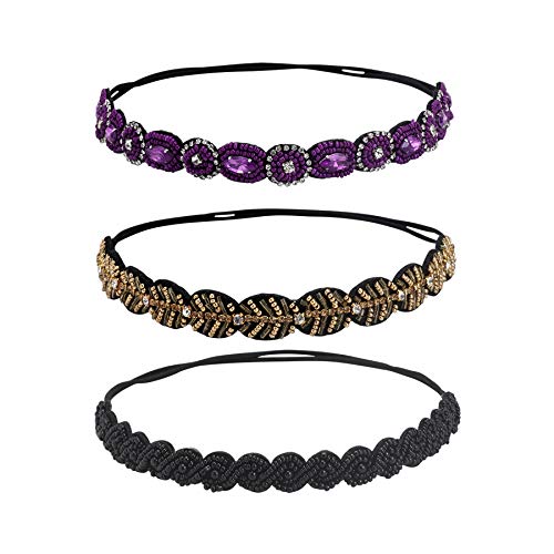 Insowni 7 Pack Handmade Rhinestone Jewled Beaded Headbands Hairbands Hair Accessories Headwraps For Women Girls Brides #TOP5