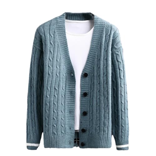 Men' Cardigan Sweater Slim Fit Single Breasted Solid Color Knitted Autumn Sweatercoat