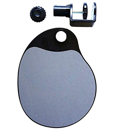 Aidata UM003B Mouse Platform Under Desk, Sturdy Metal Clamp Fits Onto Desks Up To 40mm/1.57", Platform Rotates 360 Degrees To Hide Mouse Under The Desk, Built-in Cable Clip Keeps Mouse In Place, Black - Thumbnail 3