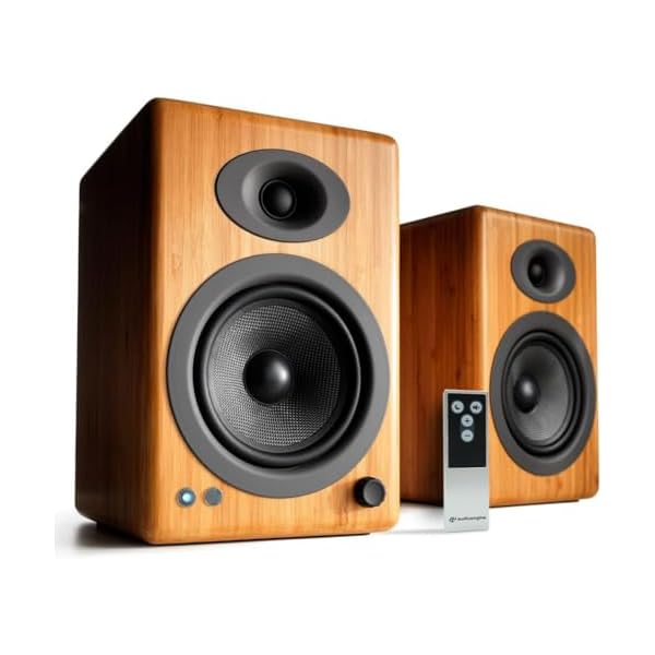 Audioengine A5+ Wireless Bluetooth Bookshelf Speakers – Premium 150W Stereo Speakers for Music, Gaming, Turntables, Home Theater Systems – Powerful Studio Monitors