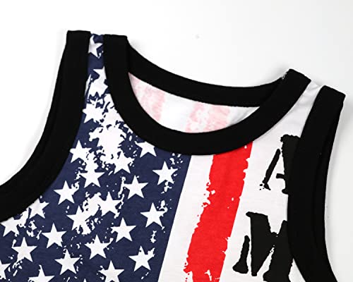 Toddler Boy Girl 4th of July Tank Cotton Kids American Flag Shirts Patriotic Outfit Independence Day Tees Top4