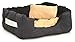 EYEPOWER Katzenbett Hundebett 50x45x18 cm Katzenkissen Hundekissen Waschbar Tierkissen Tierbett Innenkissen Beige-Schwarz