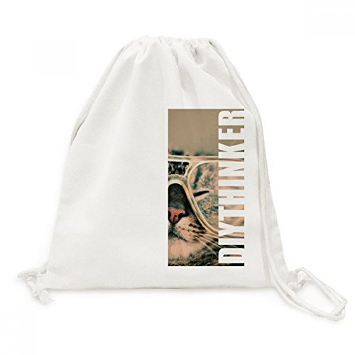 Sac de voyage chat à lunettes en toile robuste anti-encombrement