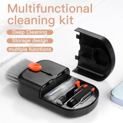 Image of Ant PC Shine 10 10-in-1 Laptop Screen Keyboard Cleaner Kit Electronics Cleaning kit Tool for MacBook, iPad, Brush Tool for Tablet, Computer, PC Monitor, TV, Camera Lens Carbon Black