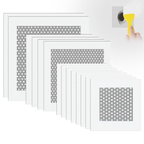 flintronic 14 Parches de Reparación de Pared de Aluminio Autoadhesivo, 2/4/6 Inch Kit de Reparación de Pared, Parche de Pantalla de Yeso, para Reparación de Paredes Rotas o Relleno de Techo