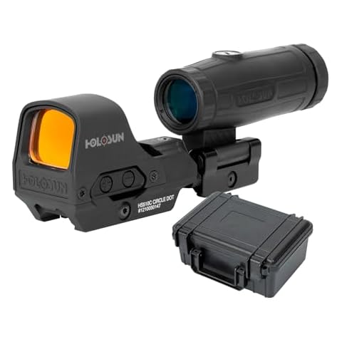 HOLOSUN HS510C & HM3X Combo Multi-Reticle Circle Dot Open Reflex Sight w/3x Flip-to-Side Magnifier 510C-HM3X Cover