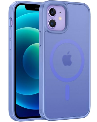 Image of FNTCASE for iPhone 12 Phone Case: for iPhone 12 Pro Magnetic Matte Textured Military Grade Drop Protection Translucent Cell Phone Cover - Slim Durable Shockproof Protective Bumper