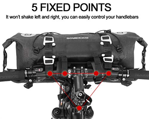 Rockbros AS-015 Bikepacking Bike Handlebar Bag 7L-14L Waterproof Large Dry Pack Bicycle Front Bag Roll thumb #1