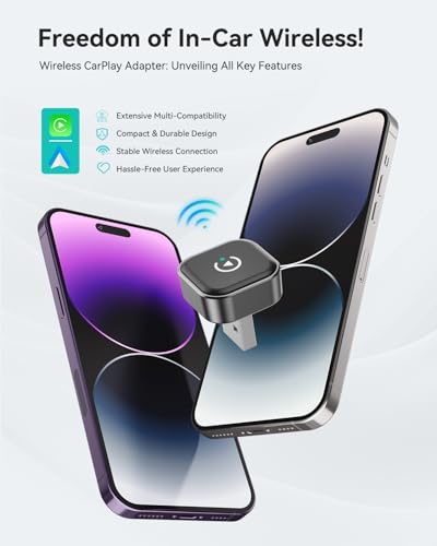Spedal 2026 2-in-1 Wireless CarPlay & Android Auto Adapter, Ultra Mini Dongle Converts Wired to Wireless, WiFi 6 & Bluetooth 5.4, Plug & Play Stick for Cars with Factory Wired System, Low Latency - view 1