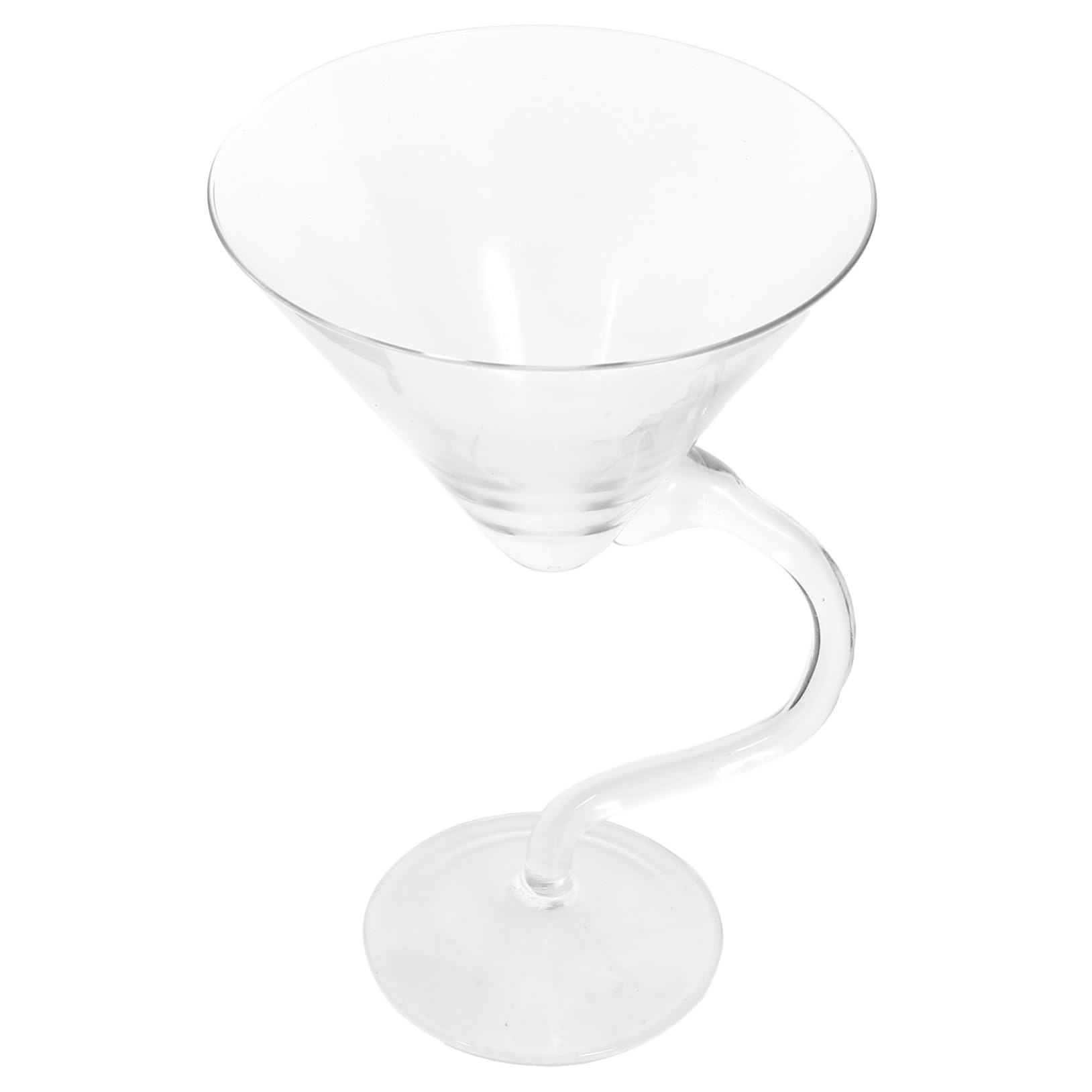 Cabilock Hängendes Cocktailglas – Martini-Glas Mit Eisenständer, Klar/schwarz, Für Bar & Home