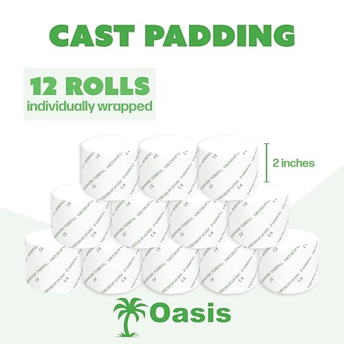 Cast Padding 12 Rolls 2” x 12ft, Individually Wrapped, Undercast Padding, Gauze Bandage for Halloween Wrap Bandage Art Projects, Body Casts, Mask Making, Hobby Craft, Wound Care, Orthopedic miniatura 2