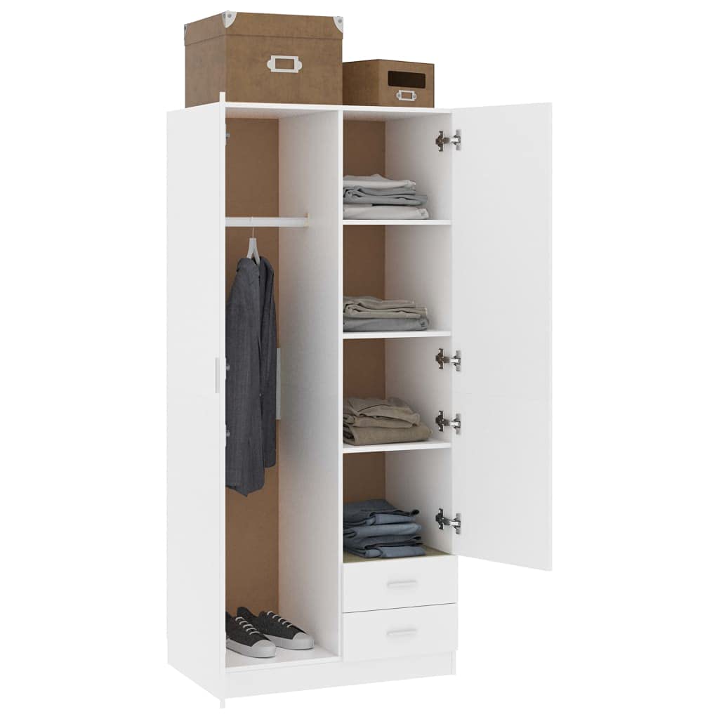 Refined Armario de Madera de ingeniería Blanco 80x52x180 cm