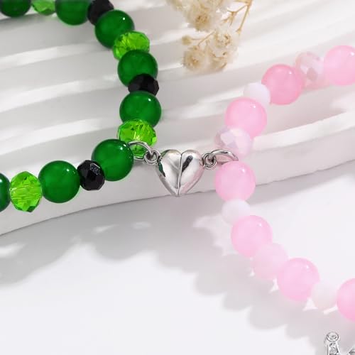 Image of Spider Friendship Bracelets Matching Bracelets for Couples Best Friends Bff, Matching Spider Kitty Bracelet Halloween Christmas Birthday Jewelry Gifts for Women Teen Girls Bestie Gf Bf