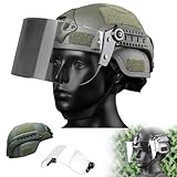 Casque MICH - Fabriqué en plastique ABS de haute qualité et durable + mousse plastique EPS résistante aux chocs, mentonnière réglable pour un meilleur effet de port ; Taille de la tête : 52~60cm