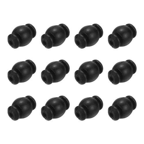 MECCANIXITY Anti-Vibration Shock Absorption Damping Rubber Balls M3x10.5mm for RC Quadcopter FPV Gimbal Camera Mount, Black/Pack of 12
