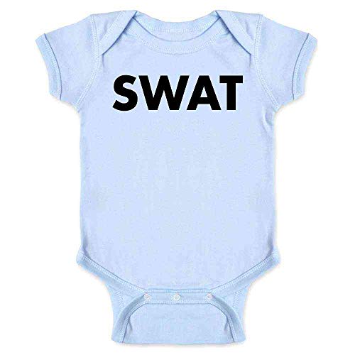 SWAT Team Police Classic Cosplay Infant Bodysuit for Newborns Light Blue 6M