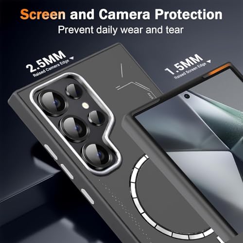 Image of DIZORO Premium Magnetic Case for Samsung S24 Ultra, [Military Grade Drop Protection][Fit for MagSafe], Slim Anti-Fingerprint & Soft Touch Full Body Protective Cover for Samsung S24 Ultra (Grey)