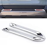 x xotic tech Exterior Rear Bumper Reflector Fog Bezel Cover Trim, Chrome, Compatible with Toyota RAV4 2019 2020 2021 2022 2023 2024 2025