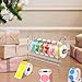 Label Dispenser, Sticker Roll Holder,Adjustable Sticker Dispenser, 6 Disks Acrylic Sticker Roll Holder Organizer, Label Stand for Holding Tape Sticker Label Office and Home