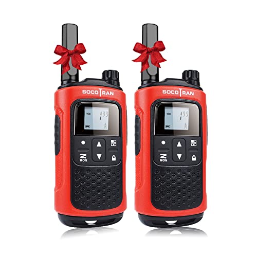 Rechargeable Walkie Talkies,with Rechargeable Batteries Two Way Radio 2Pack with Batteries,Charging Dock & Flashlight,Easy to Use for Family Camping Hiking Hunting Security Hotel