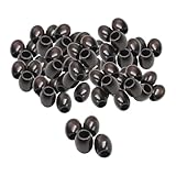 Generic 100 Ovaladas de Madera con Agujeros, Ideales para La Elaboración de Joyas. Accesorios para Espaciar Collares, Pulseras Y Manualidades, Café Profundo, tal como se describe