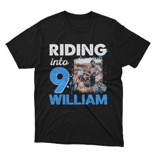 Customized Photo Motocross Racing with Name and Number, Dirt Bike Jersey Off-Road Shirt Kid Men Women Youth Motorcycle Shirt MX Racing Navy Blue