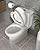 Dcolora One Piece Toilet DC-OPT152 Dual Flush 1.1/1.6 GPF Elongate Design,With Soft Closing Seat and Comfort Height, 28.5 x 15.7 x 27, Glossy White